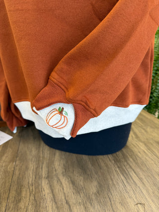 PUMPKIN CUFF SWEATSHIRT