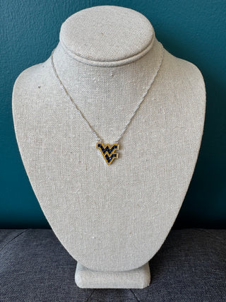 WV Crystal Logo Necklace