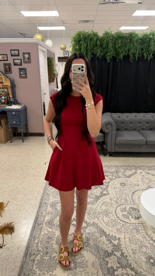 Red Tailored Dress