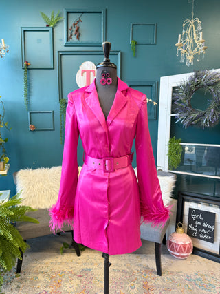 Feather Jacket Dress