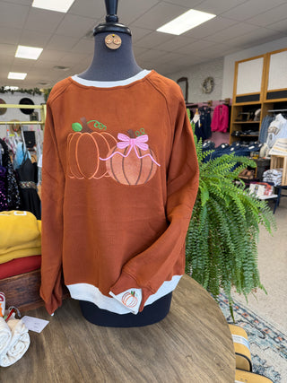 PUMPKIN CUFF SWEATSHIRT