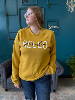 Hello Pumpkin crew sweatshirt