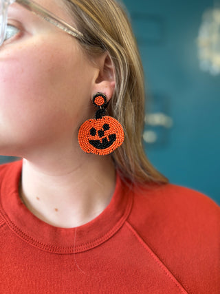 Pumpkin Head Earrings