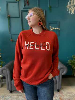 Hello Pumpkin crew sweatshirt