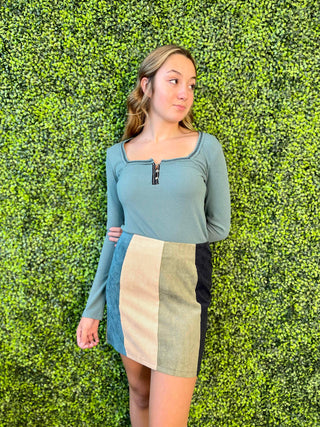 Color Block Skirt